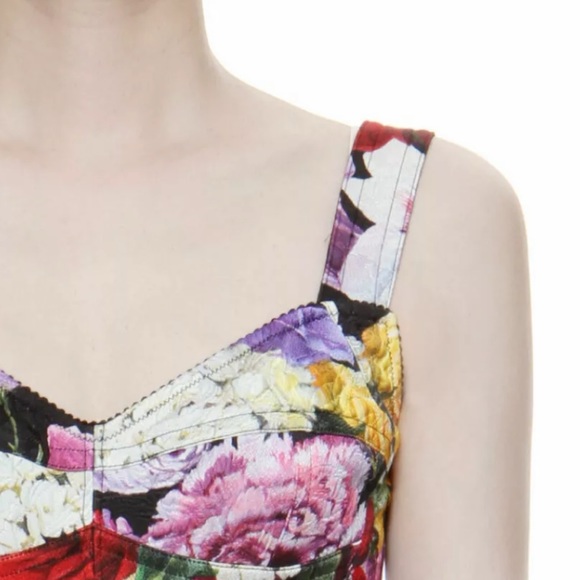 DOLCE & GABBANA Floral BROCADE Bustier Dress 44/6 - Picture 11 of 13